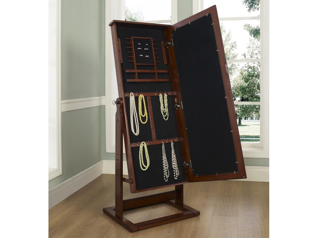 Powell Jewelry Armoire Walnut Cheval Jewelry Wardrobe Wayside Furniture Jewelry Armoires