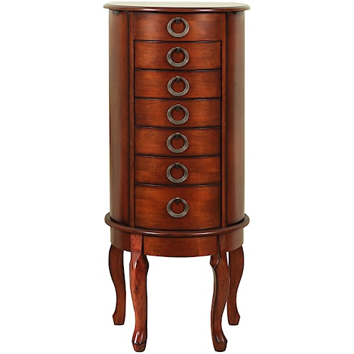 Powell Jewelry Armoire Woodland Cherry With 6 Powell Jewelry Armoire