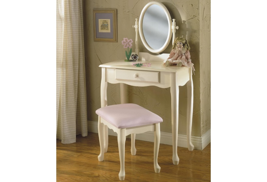 Powell Vanities 3 Piece Youth Vanity Set Westrich Furniture