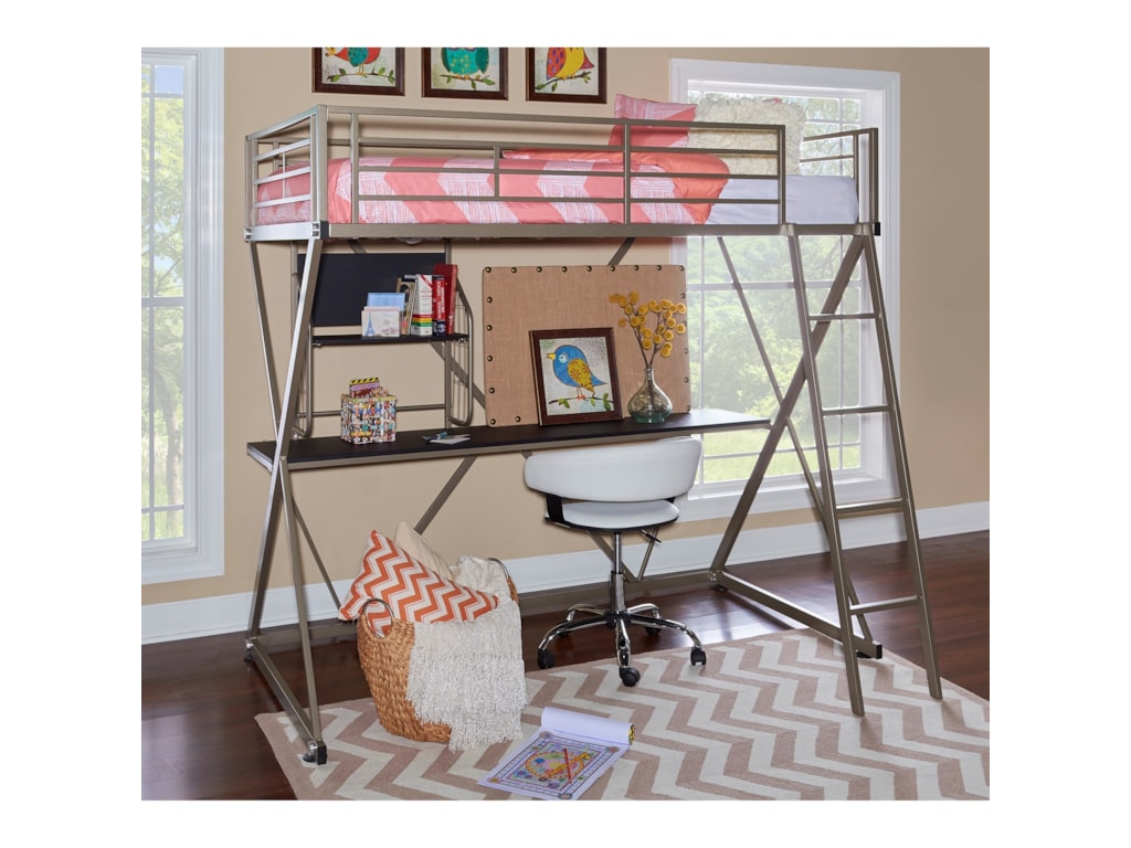 Powell Youth Beds And Bunks Pewter Z Loft Bed Westrich Furniture