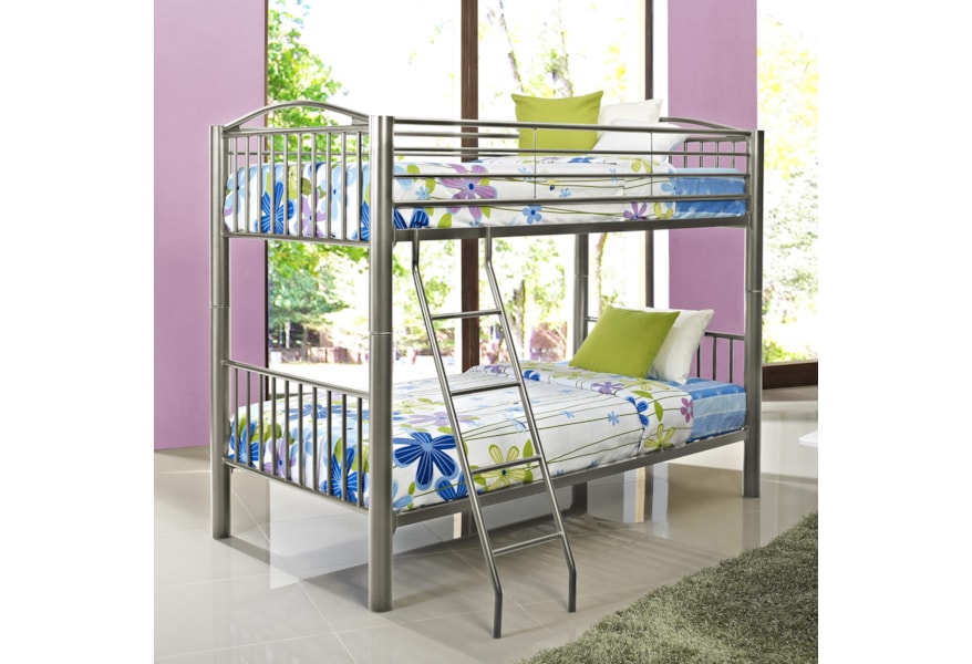 Powell Youth Beds And Bunks Heavy Metal Twin Over Twin Bunk Bed Goffena Furniture Mattress Center Bunk Beds Powell Heavy Metal Bunk Bed