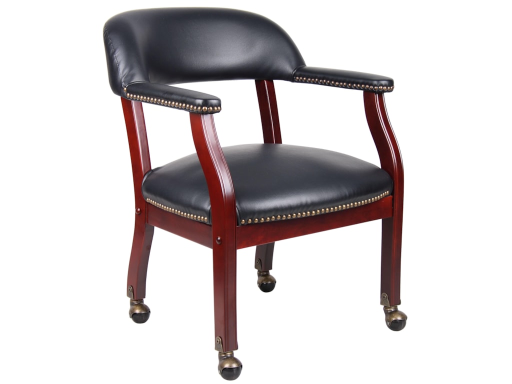 Presidential Seating Office Side Chairs Vinyl Upholstered Guest Office Side Chairs Vinyl Upholstered Guest Chair With Nail Head Trim And Casters By Presidential Seating
