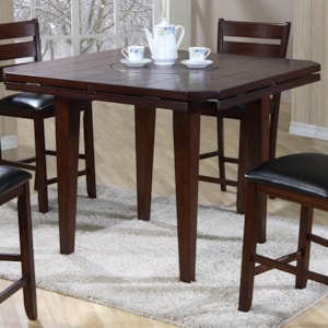 Primo International 4540 Drop Leaf Gathering Height Table With Rotating Centerpiece Bullard Furniture Pub Table