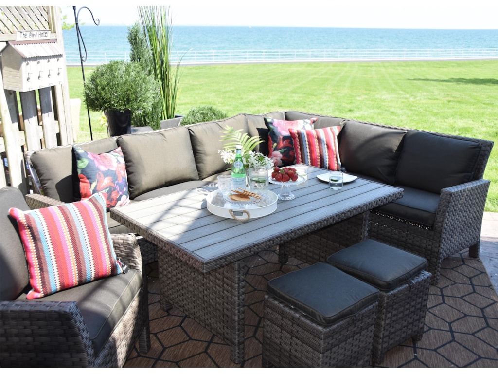 Primo International ArcadiaWicker and Aluminum Outdoor Sectional
