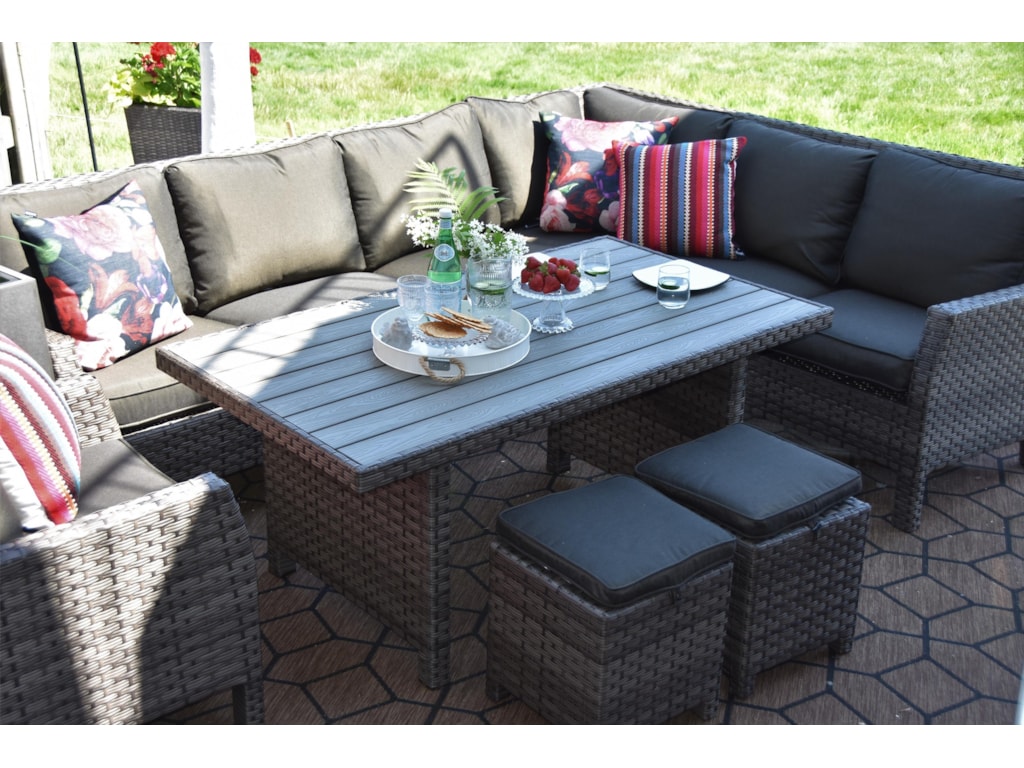 Primo International ArcadiaWicker and Aluminum Outdoor Sectional