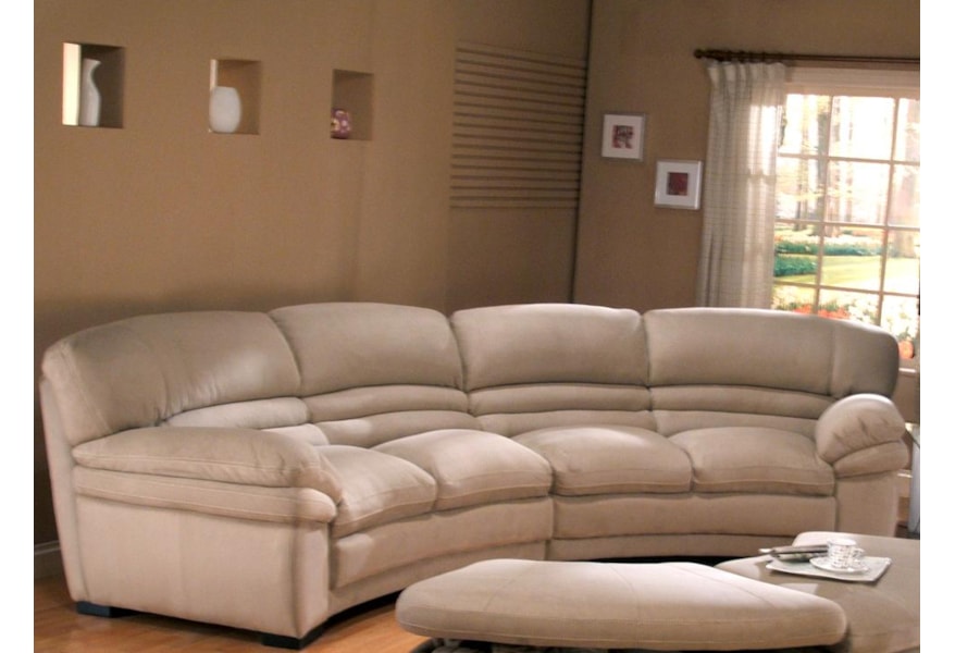 Primo International Capella Curved Sectional With Leather Capella Curved Sectional