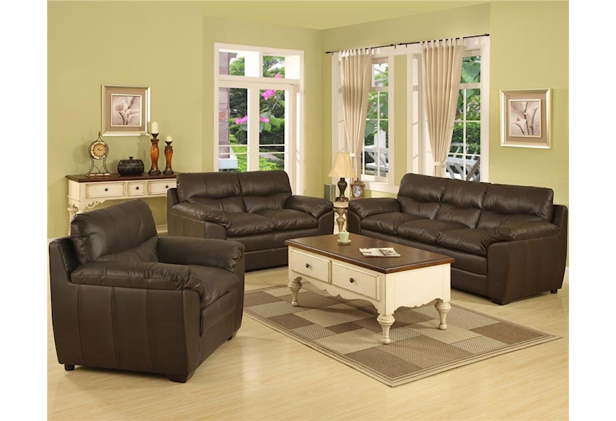 adyacente plato perfil Primo International Fulani Leather Upholstered Sofa | Bullard Furniture |  Sofa