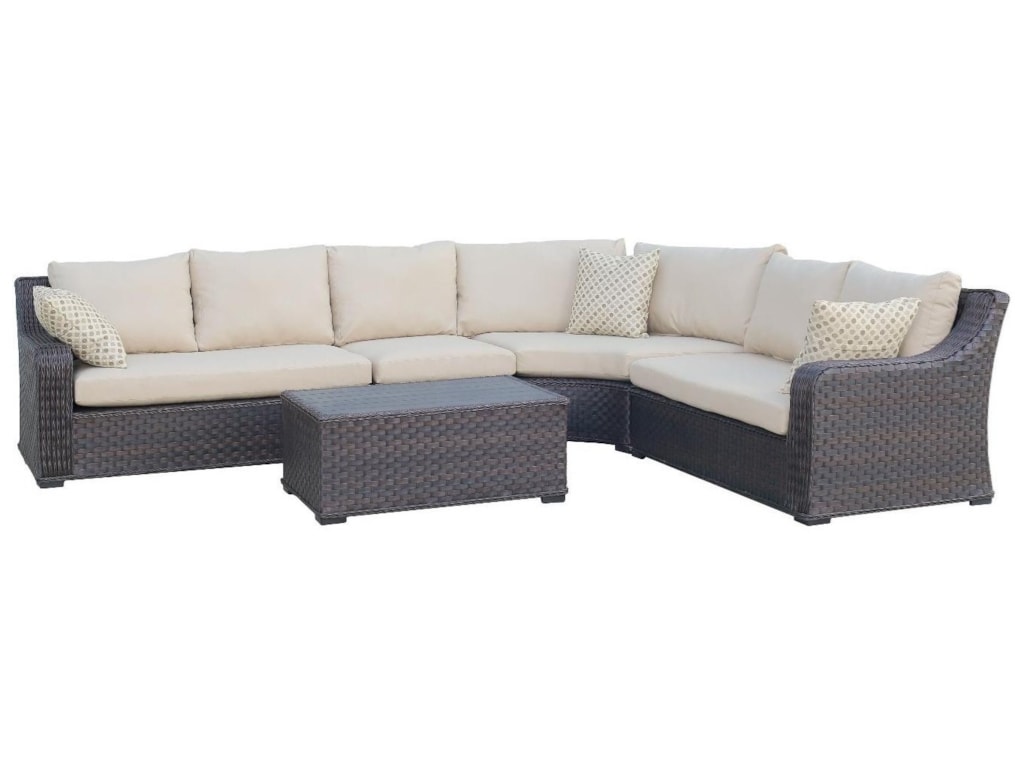 Primo International Tortola Outdoor Wicker Sectional With