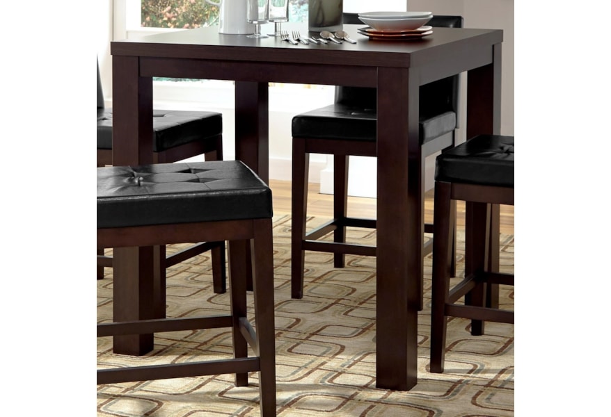Progressive Furniture Athena Contemporary Square Counter Height Dining Table Lindy S Furniture Company Pub Tables