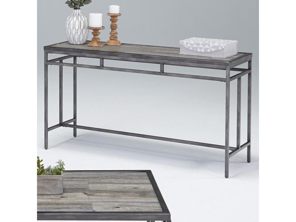 Progressive Furniture Aurora Sofa Console Table With Wood Look Tile Progressive Furniture Aurorasofa Console Table