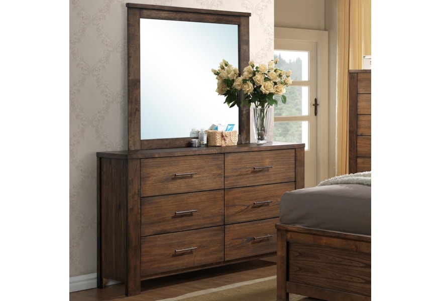 Progressive Furniture Brayden B104 23 50 Rustic 6 Drawer Dresser