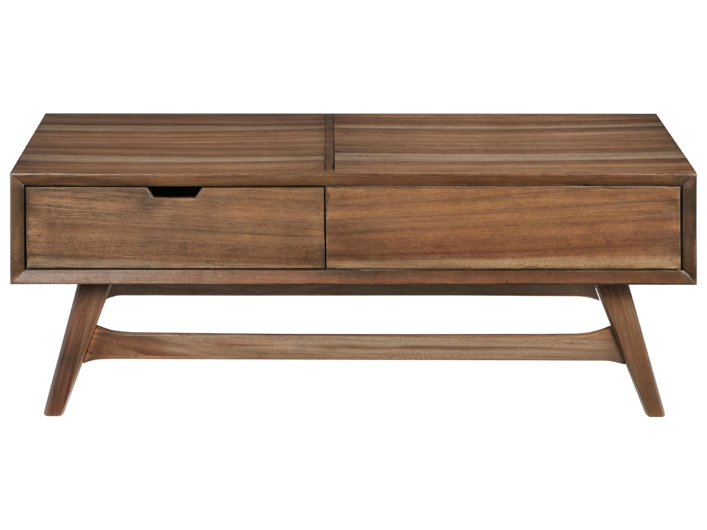 Progressive Furniture Bungalow Mid Century Modern Coffee Table With Hidden Storage Wayside Furniture Cocktail Coffee Tables