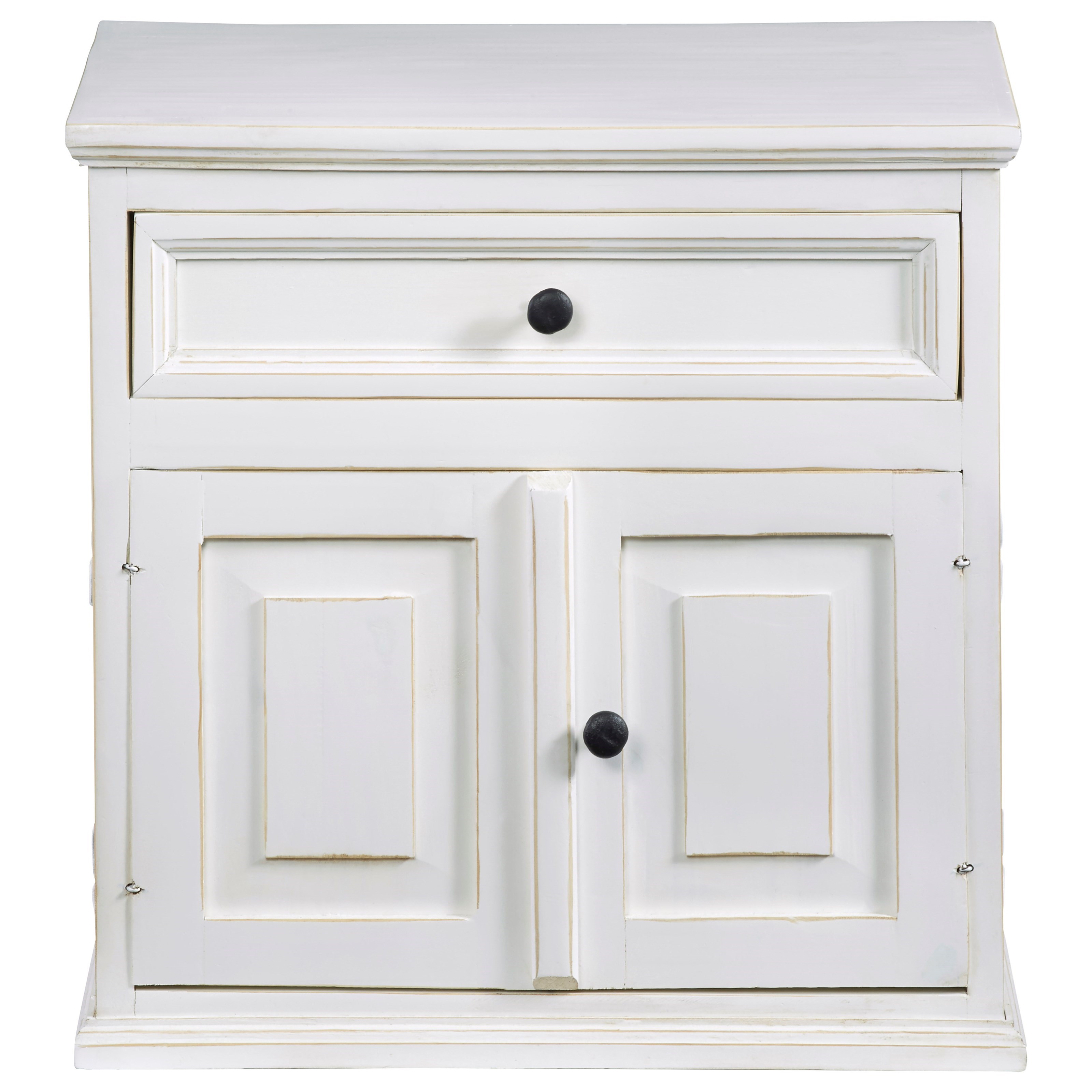 Progressive Furniture Carli Cottage Style Nightstand With Cabinet
