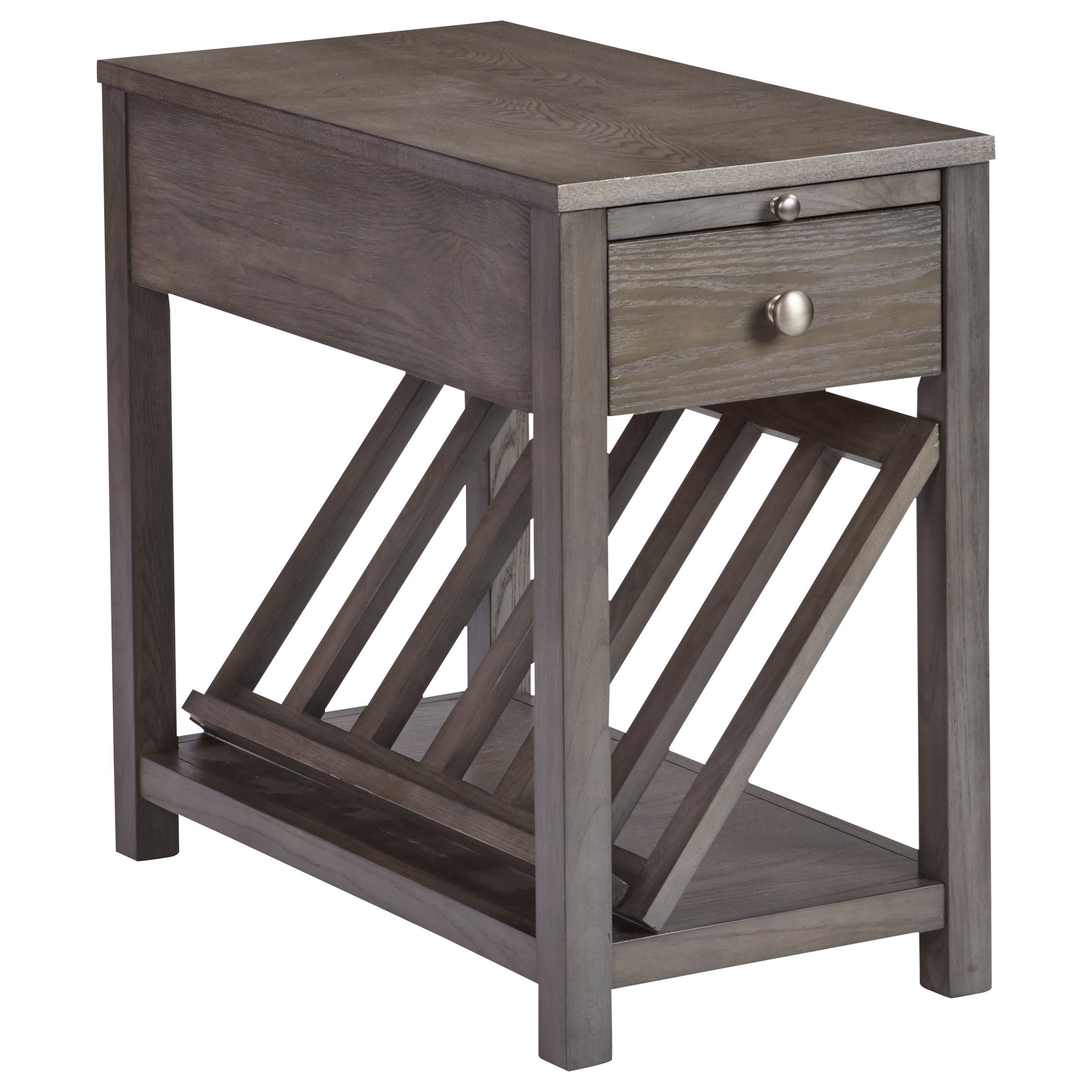 Progressive Furniture Chairsides Ii Gray Finish Chairside Table
