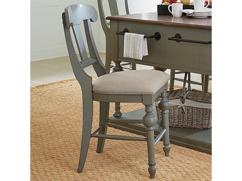 Progressive Furniture Colonnades Transitional Slat Counter Chair