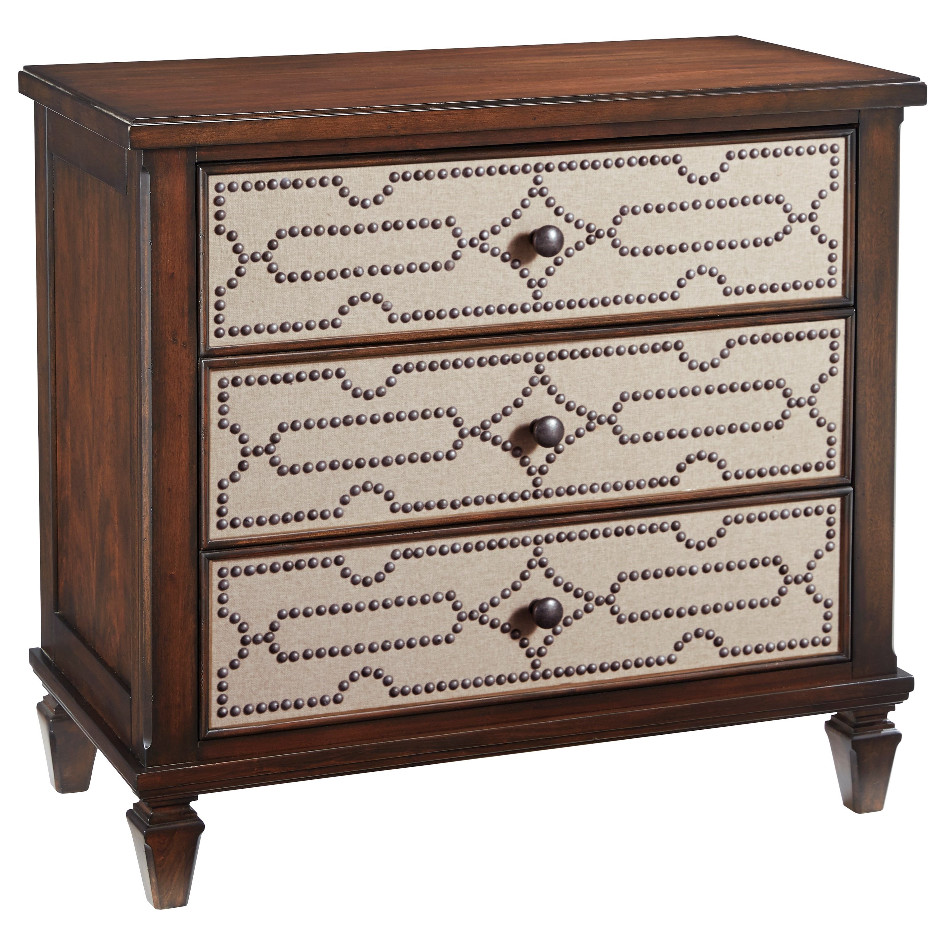 Progressive Furniture Coronado 3 Drawer Bachelor Chest With Nailhead Trim Accenting Wayside Furniture Nightstands