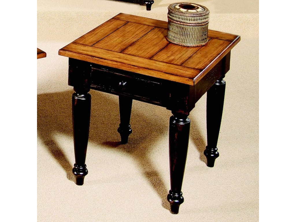 Progressive Furniture Country Vista Two Tone Storage End Table With Progressive Furniture Country Vistaend Table