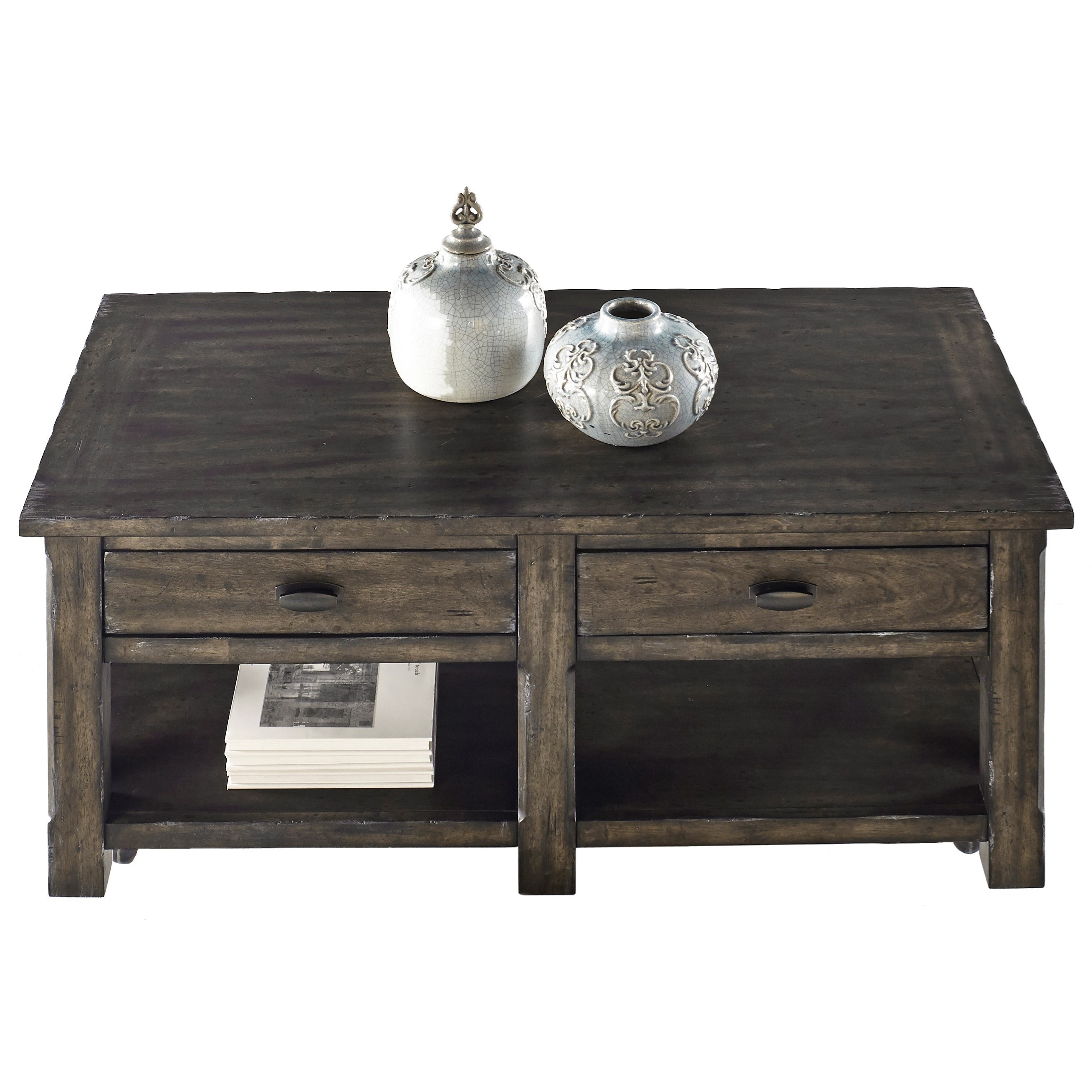 Progressive Furniture Crossroads Rustic Rectangular Cocktail Table with