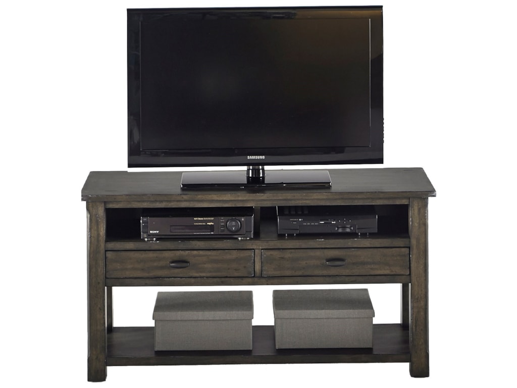 Progressive Furniture Crossroads Rustic Entertainment Console in Gray