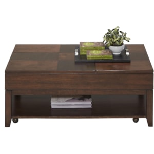 Progressive Furniture Daytona Contemporary Double Lift Top Cocktail Table With Casters Lindy S Furniture Company Cocktail Coffee Tables