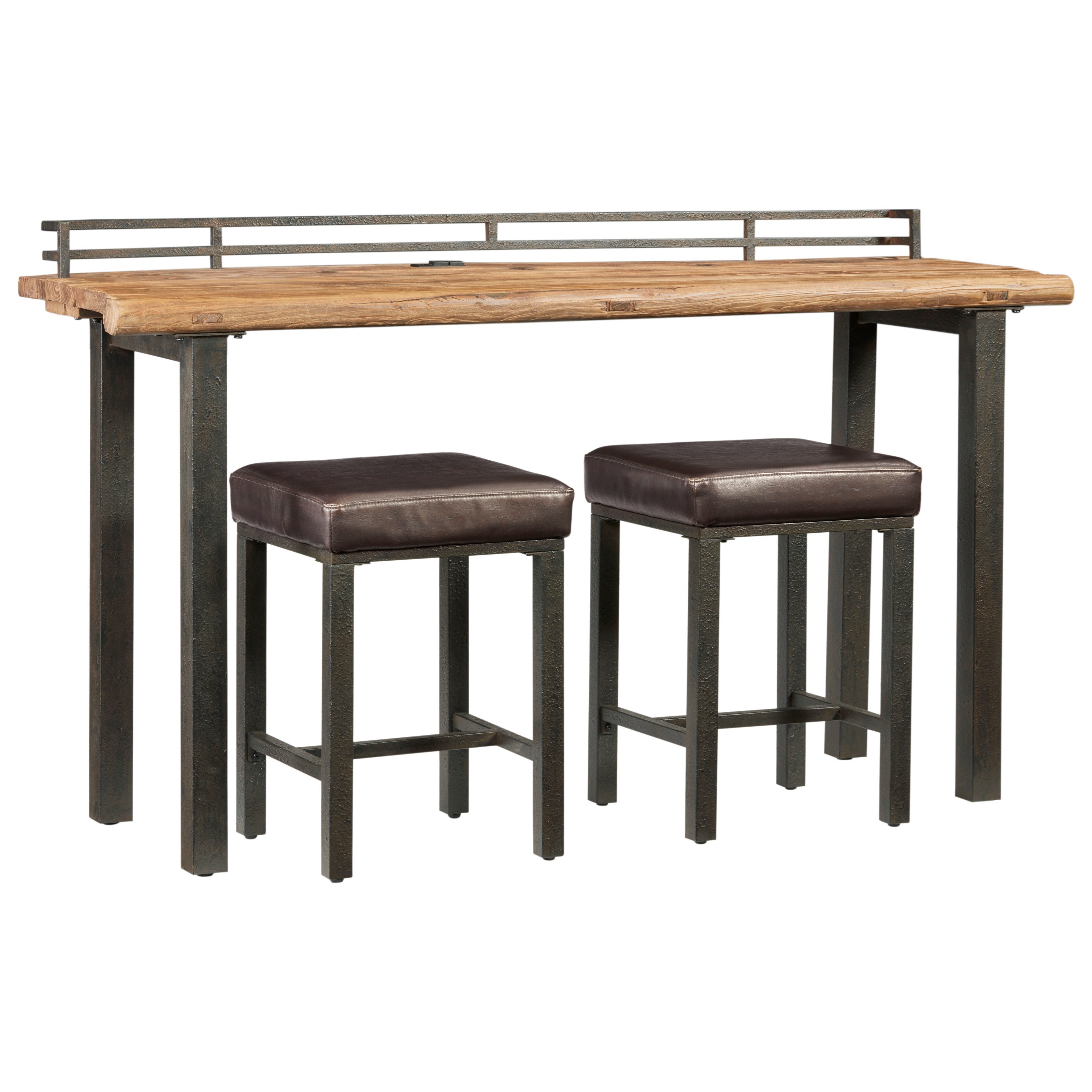 Progressive Furniture Harris Industrial 3 Piece Table And Stool