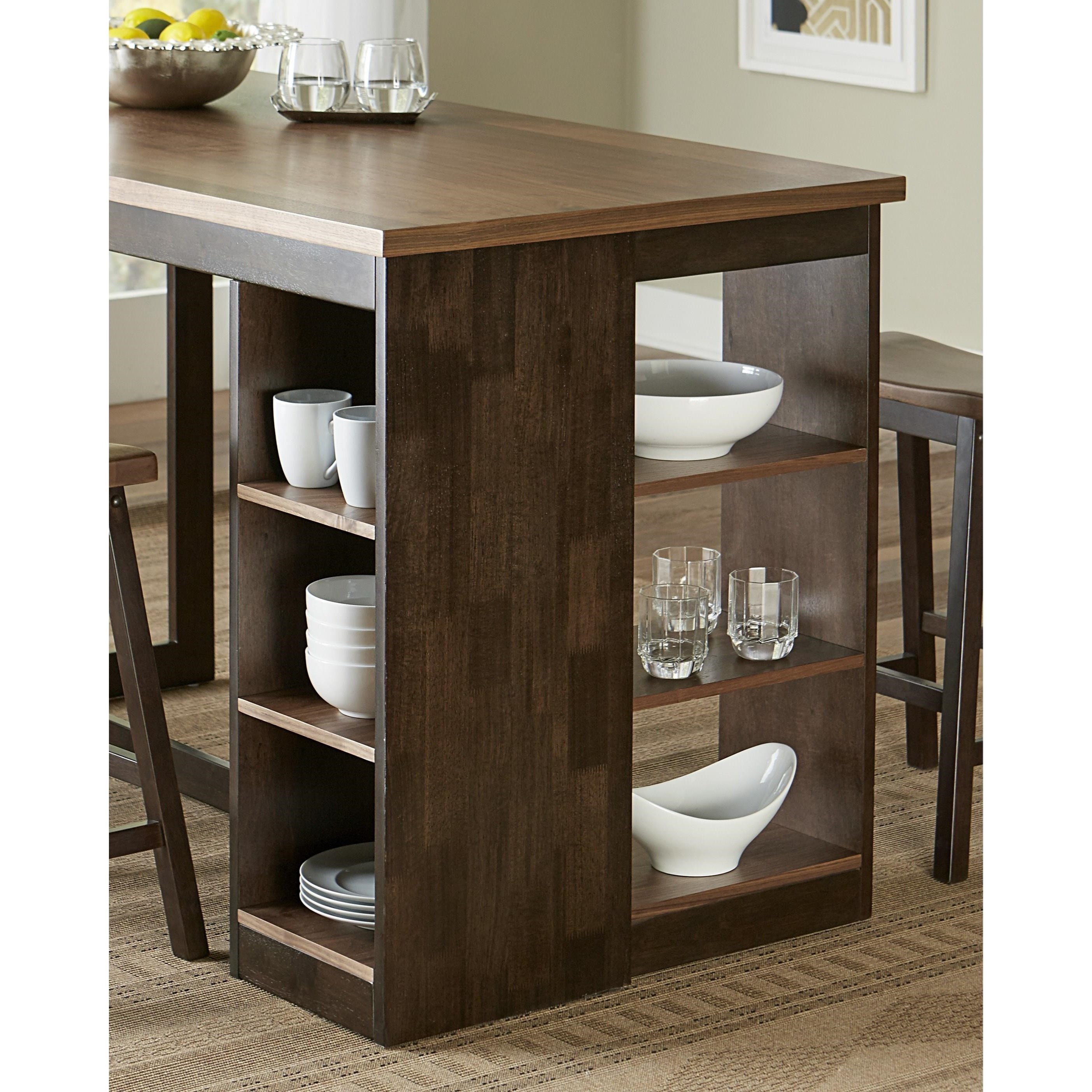 Progressive Furniture Kenny Casual Counter Table With Shelves