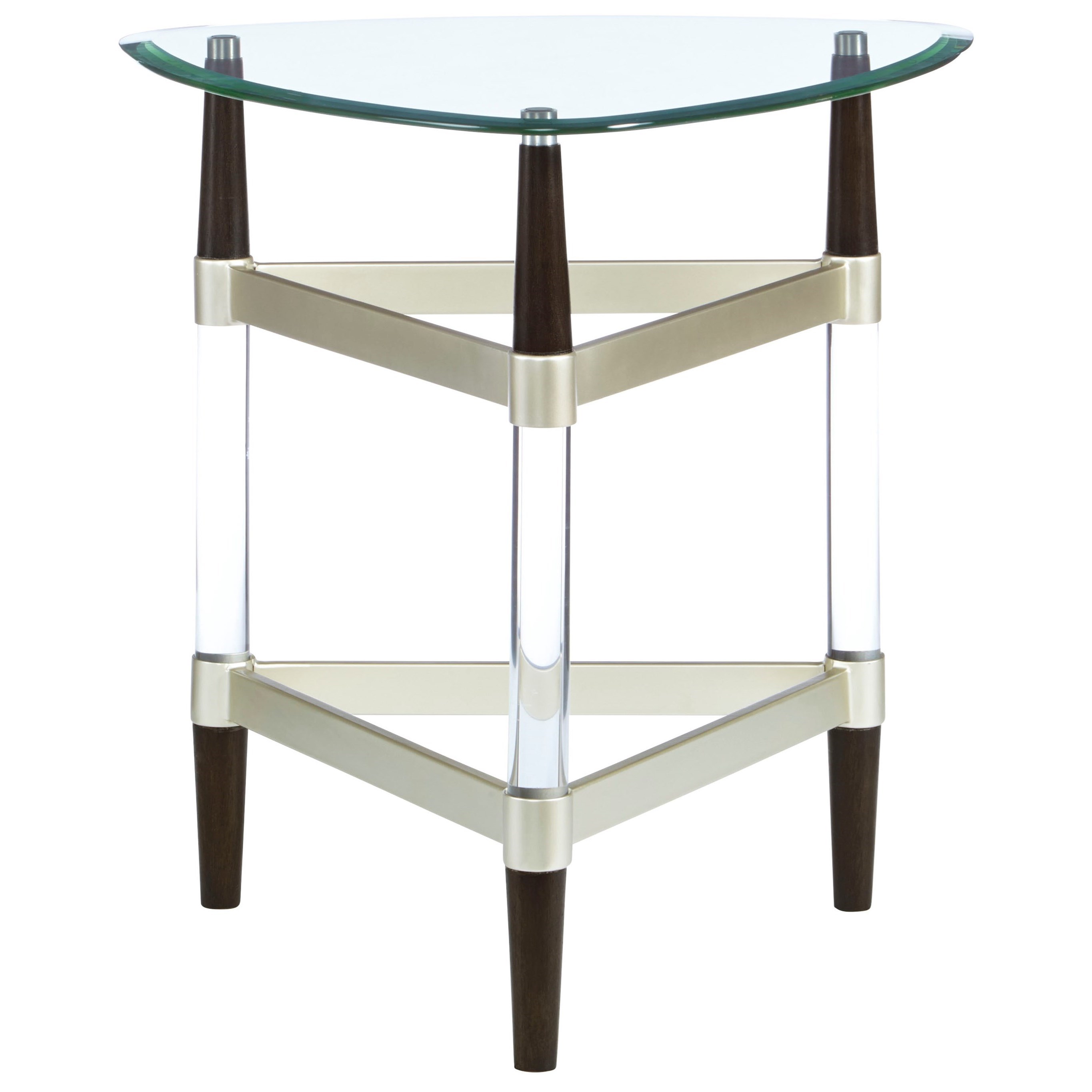 Michigan Ave Contemporary End Table With Triangular Base By Progressive Furniture At Wayside Furniture