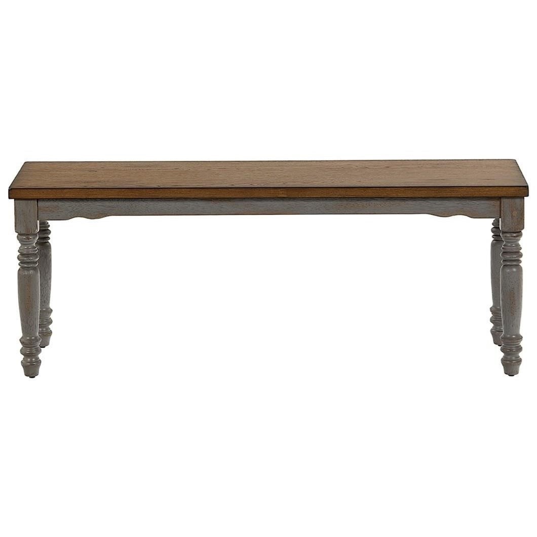 Progressive Furniture Midori Shabby Chic Dining Bench With Wood