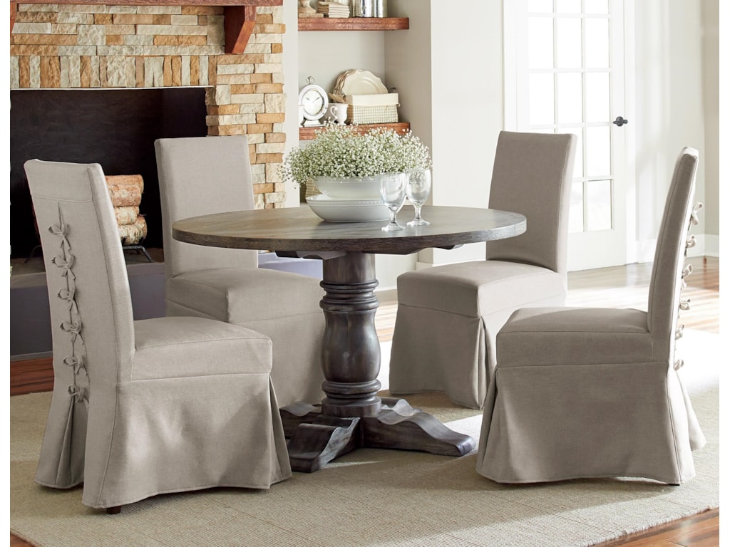 Featured image of post Round Dining Table Set For 5 : Custom maple trestle table and 6 chairs initially bought for $5,500.