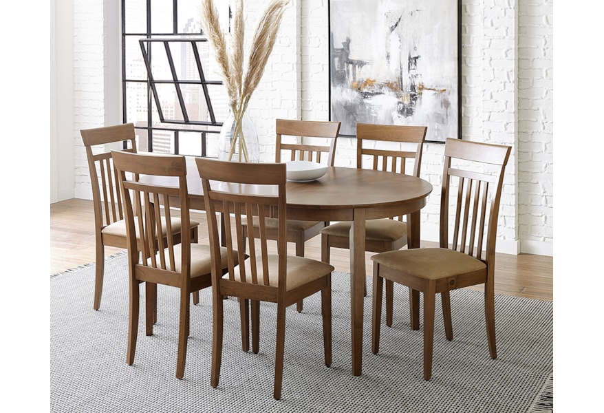 Progressive Furniture Palmer Transitional Upholstered Dining Side Chair With Slat Back Simply Home By Lindy S Dining Side Chairs