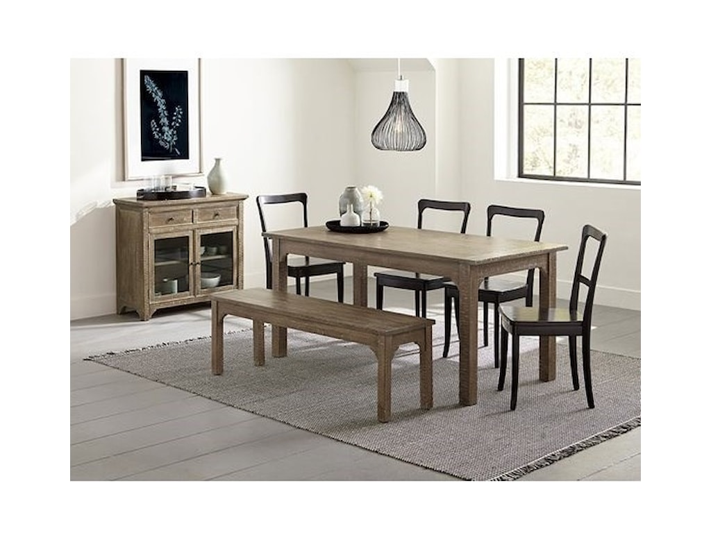 Teresa Rustic 6 Piece Solid Wood Dining Set With Bench By Progressive Furniture At Northeast Factory Direct