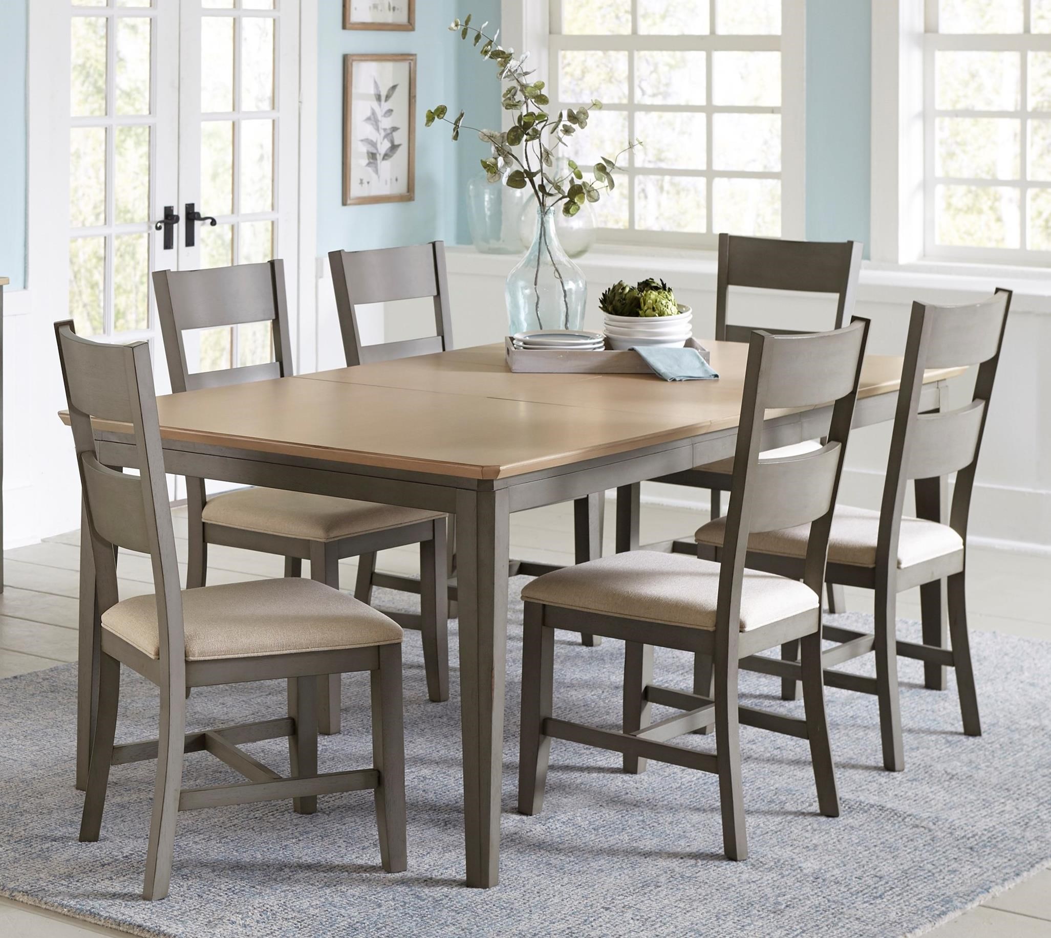 Progressive Furniture Toronto Transitional 7 Piece Table And Chair