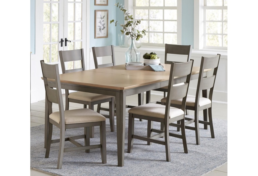 Progressive Furniture Toronto Transitional 7 Piece Table And Chair
