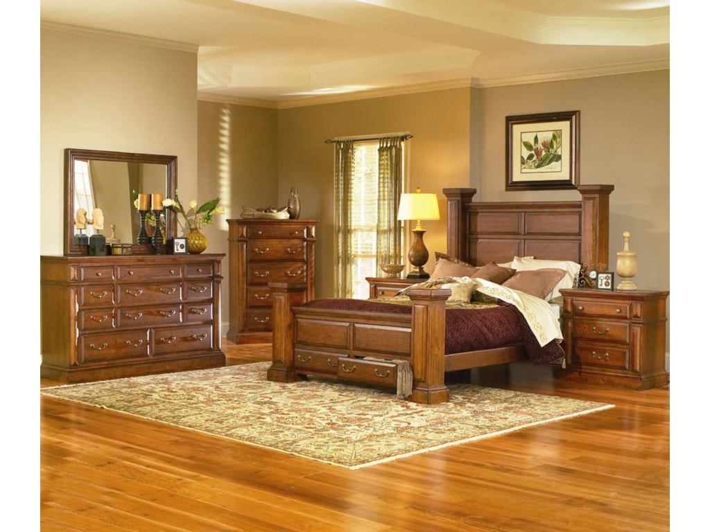 Progressive Furniture TorreonKing Low Post Storage Bed