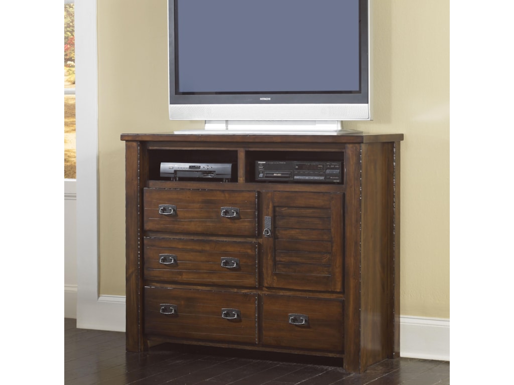 Progressive Furniture Trestlewood P611 46 Media Chest Dean