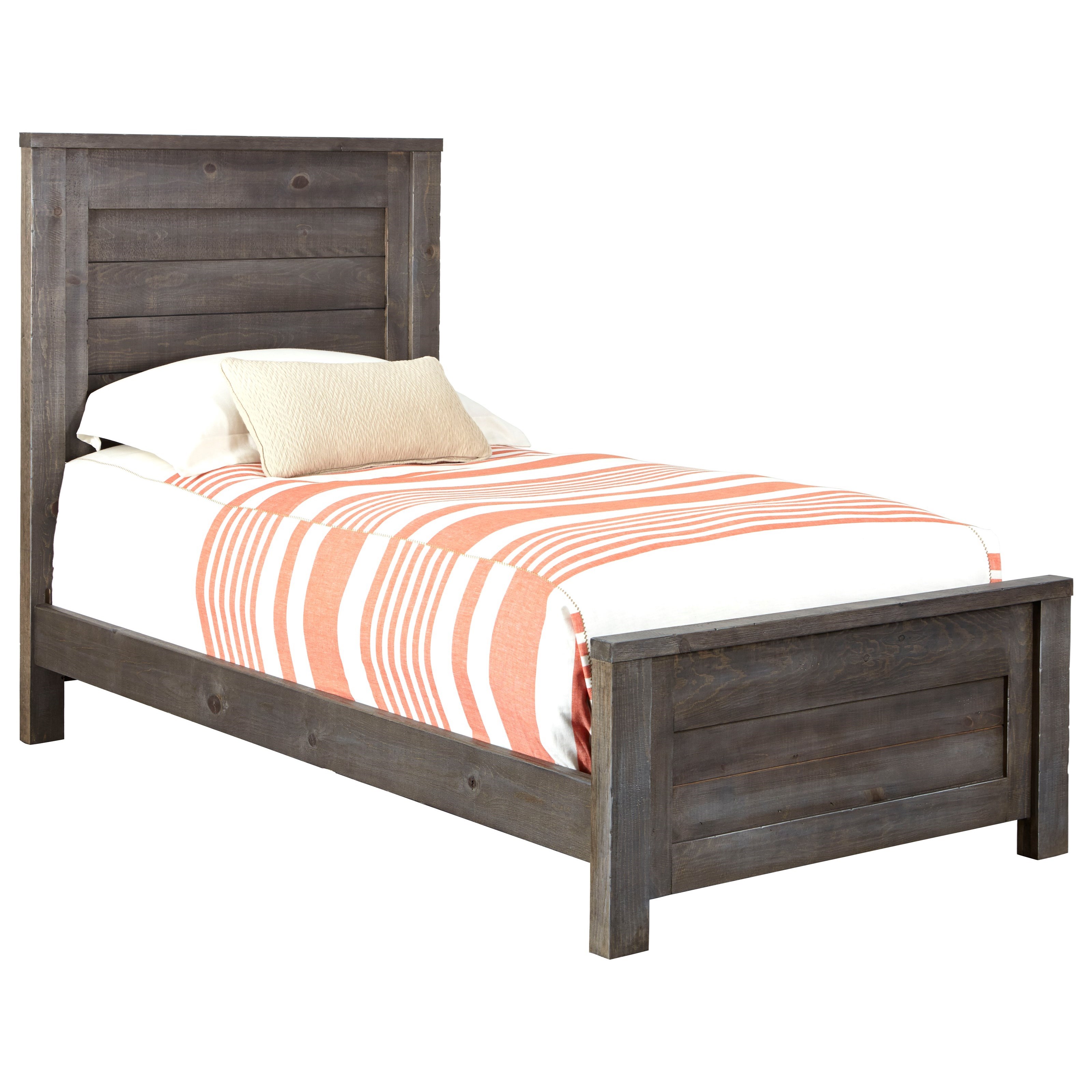 Progressive Furniture Wheaton Rustic Twin Wood Panel Bed Wayside Furniture Panel Beds