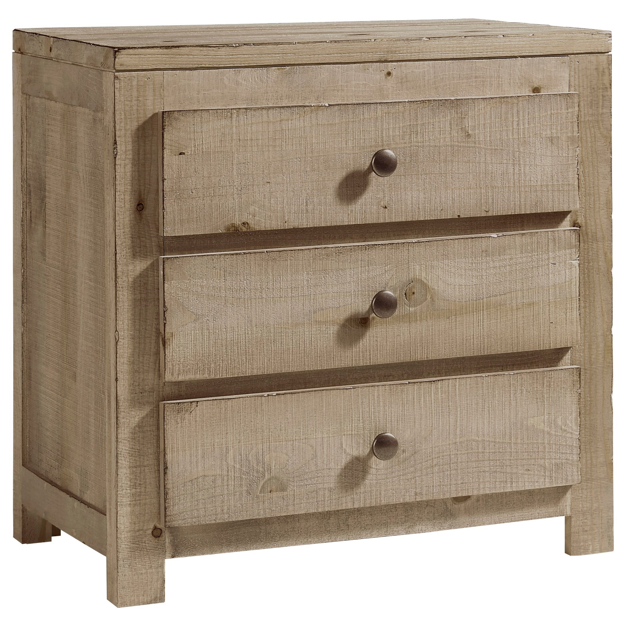 Progressive Furniture Wheaton Rustic Three Drawer Nightstand Wayside Furniture Nightstands