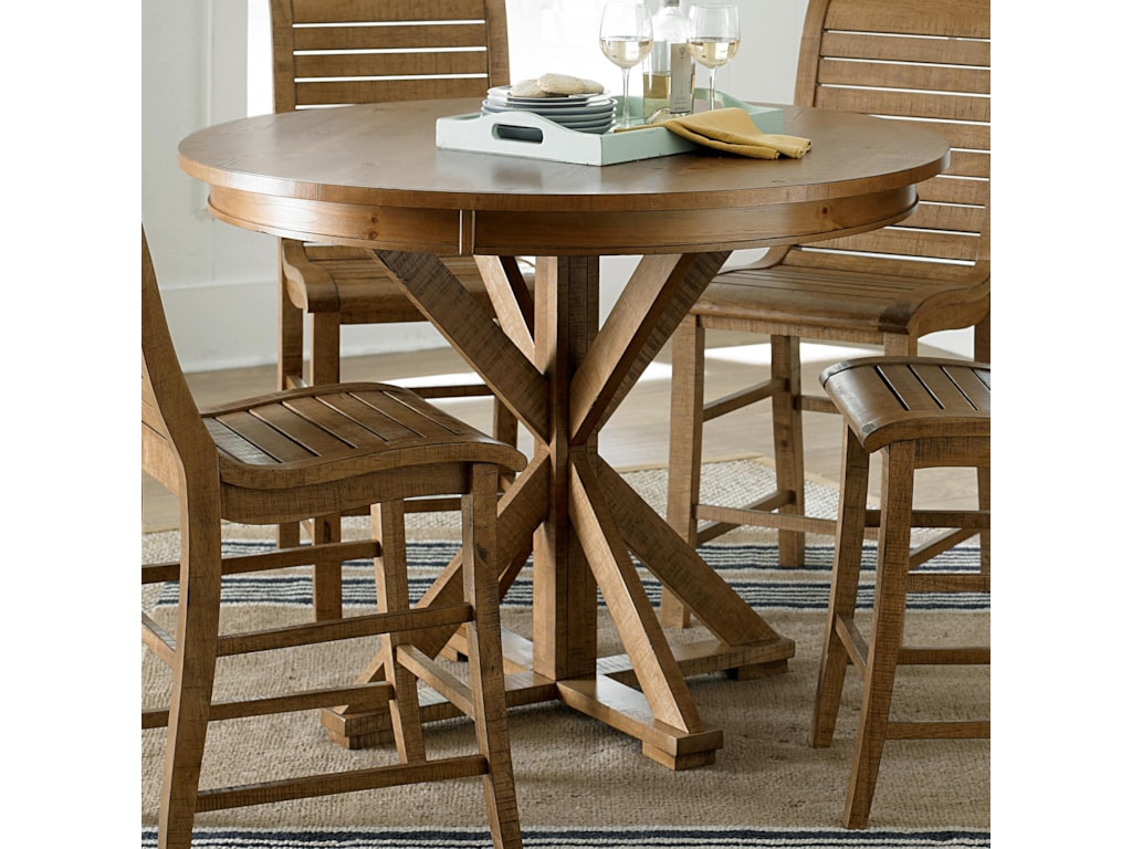 Willow Dining Distressed Finish Round Counter Height Table By Progressive Furniture At Lindy S Company