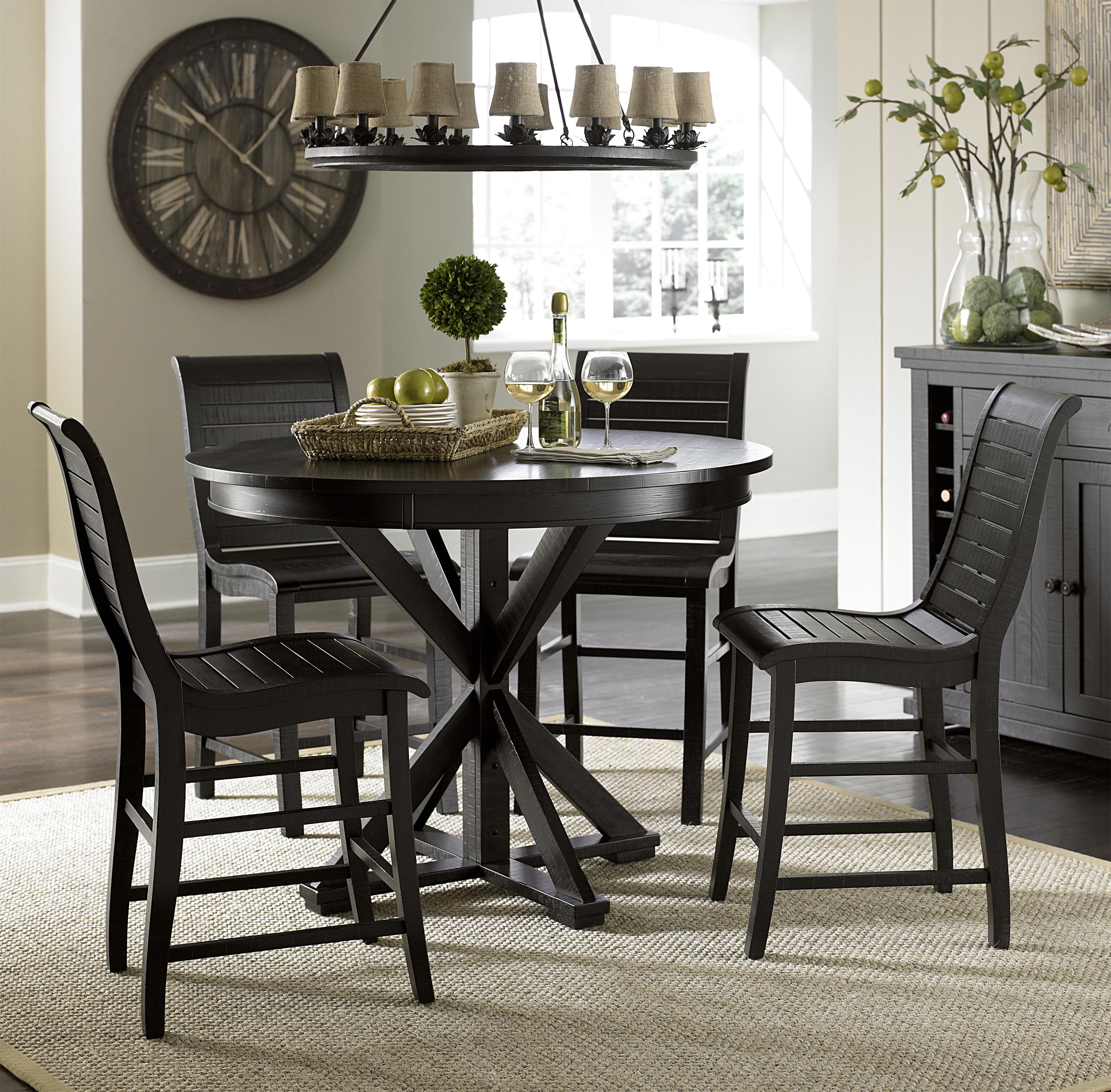 Progressive Furniture Willow Dining 5 Piece Round Counter Height