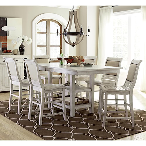 progressive furniture willow dining 7-piece rectangular counter progressive furniture willow dining 7-piece rectangular counter