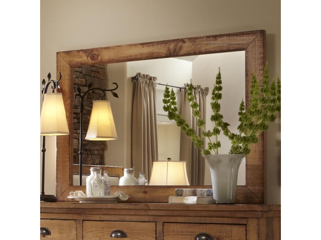 Progressive Furniture Willow Distressed Pine Mirror Wayside