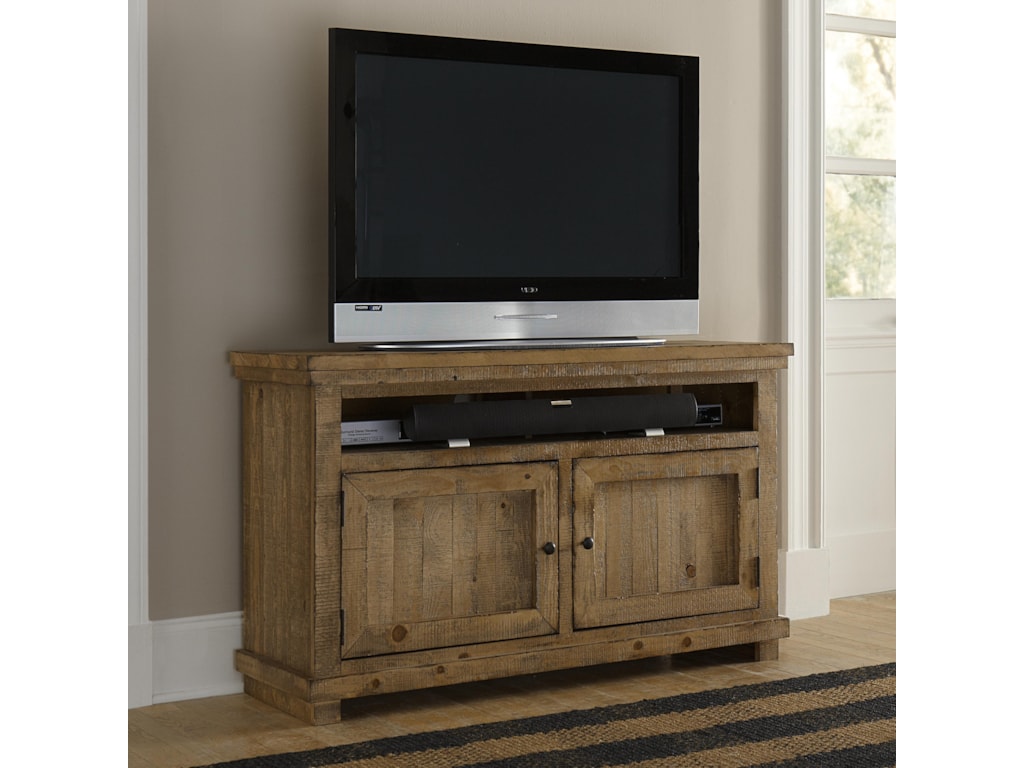 Progressive Furniture Willow Small 54 Distressed Pine Media Console Progressive Furniture Willow Small 54 Distressed Pine Media Console Miskelly Tv Stands