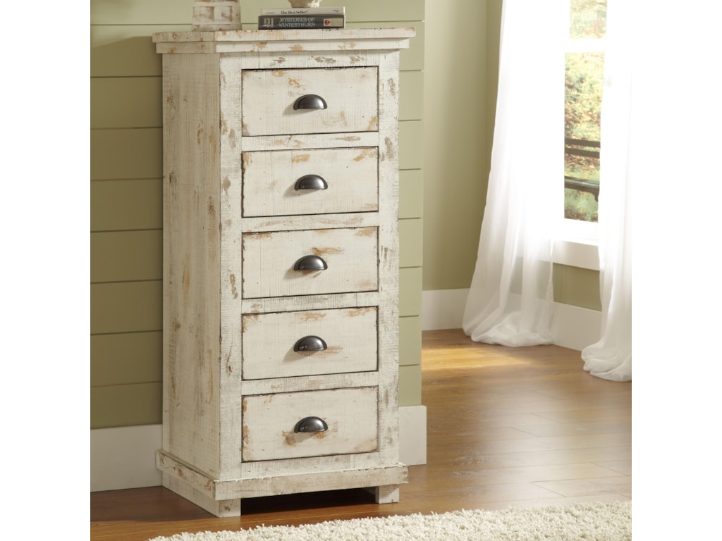 Progressive Furniture Willow Distressed Pine Lingerie Chest