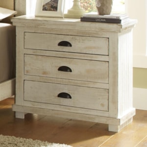 Progressive Furniture Willow Distressed Pine Nightstand Bullard Furniture Nightstands