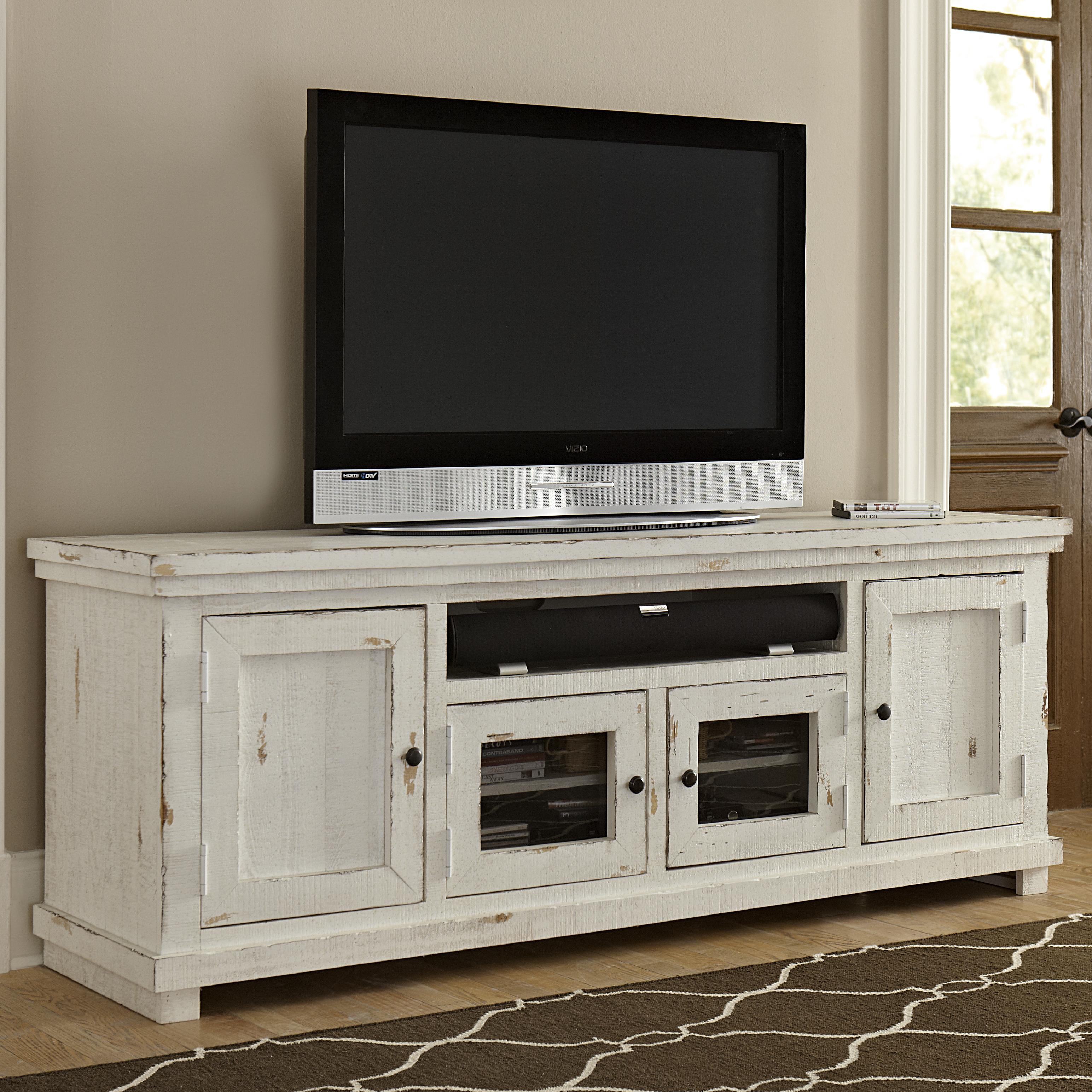 Progressive Furniture Willow Large 74 Distressed Pine Media