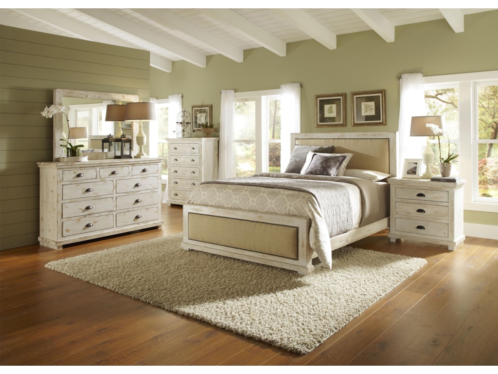 Progressive Furniture WillowKing Upholstered Bed