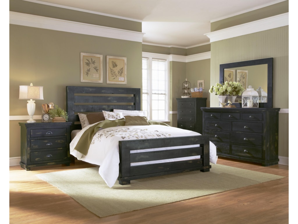 Progressive Furniture WillowKing Slat Bed