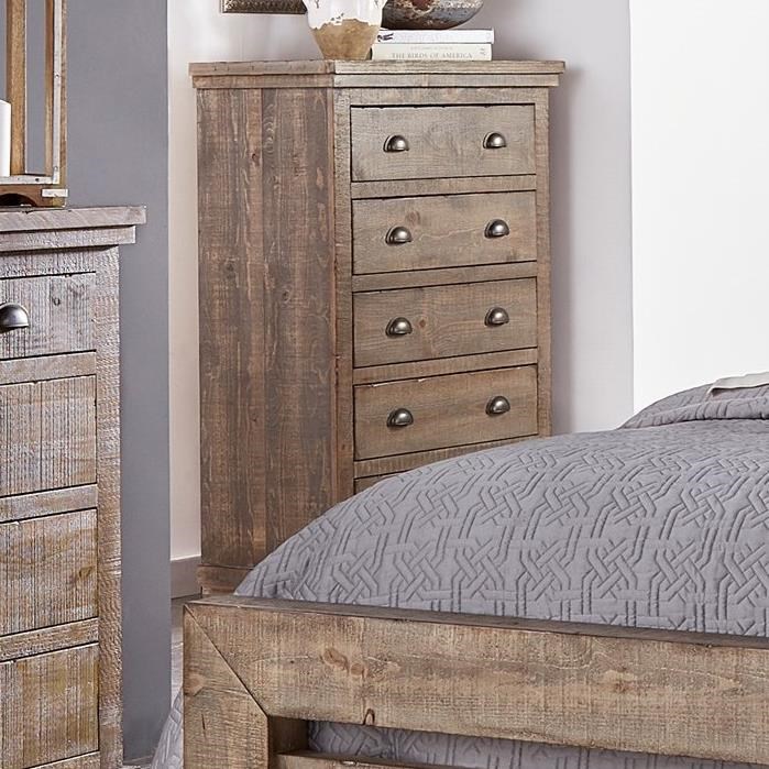 Progressive Furniture Willow Distressed Pine Chest Van Hill