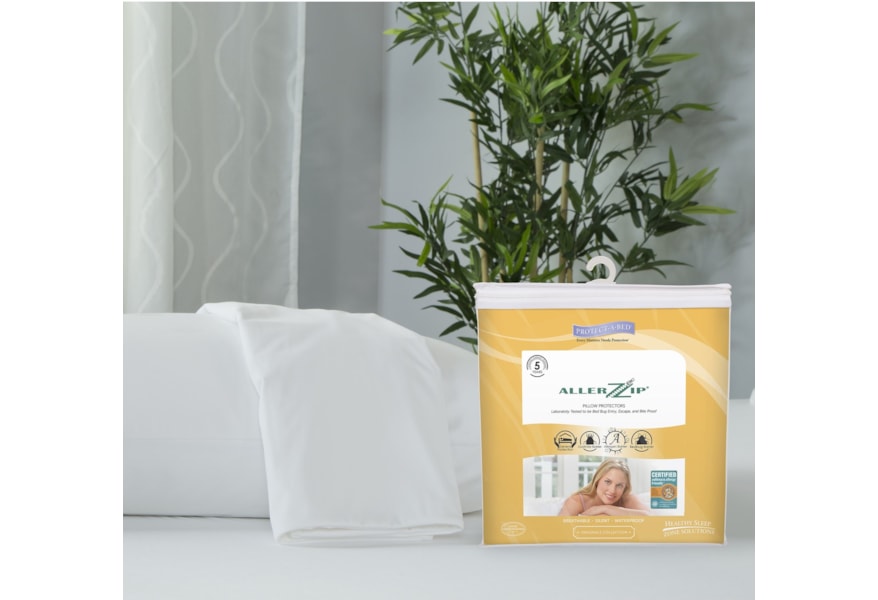 Protect A Bed Allerzip Smooth Pillow Protector Queen Size Allerzip