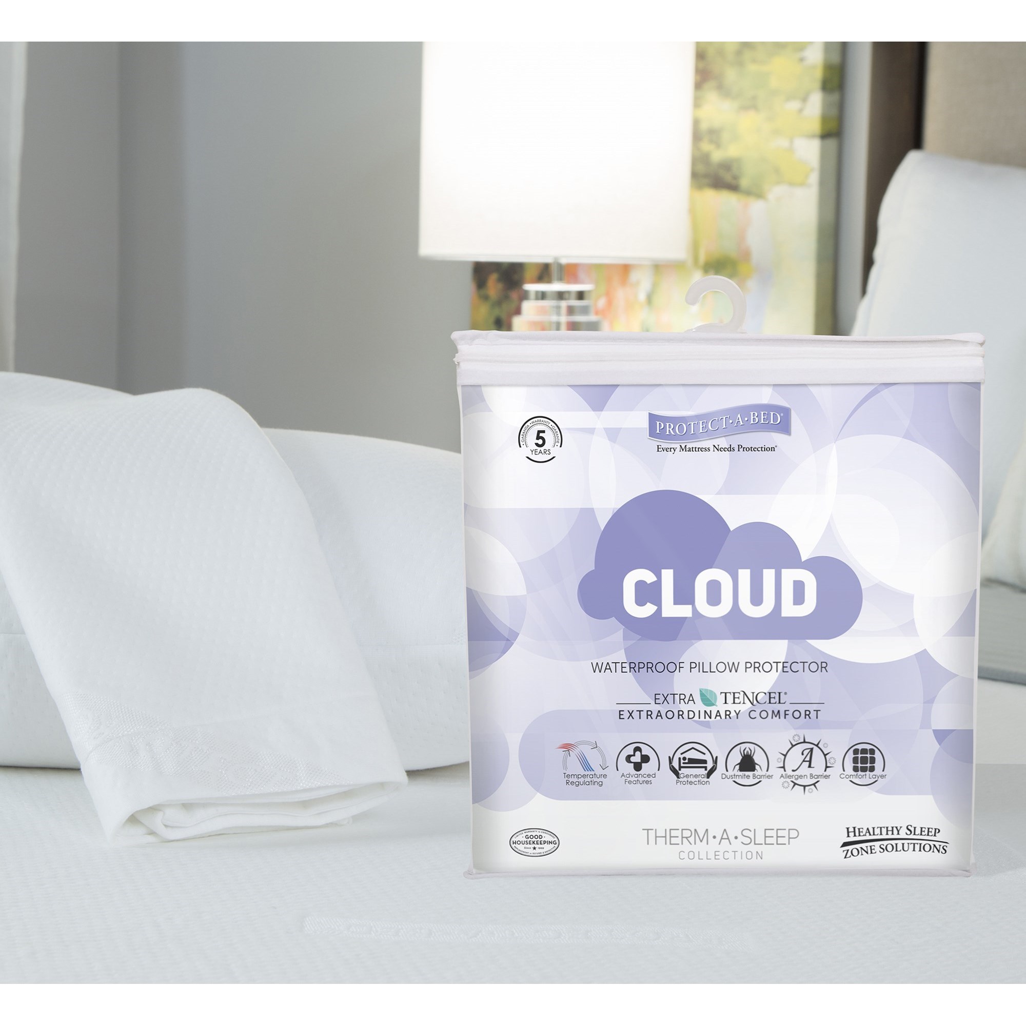 Protect A Bed Cloud Waterproof Pillow Cover Tsc0173 Queen Size